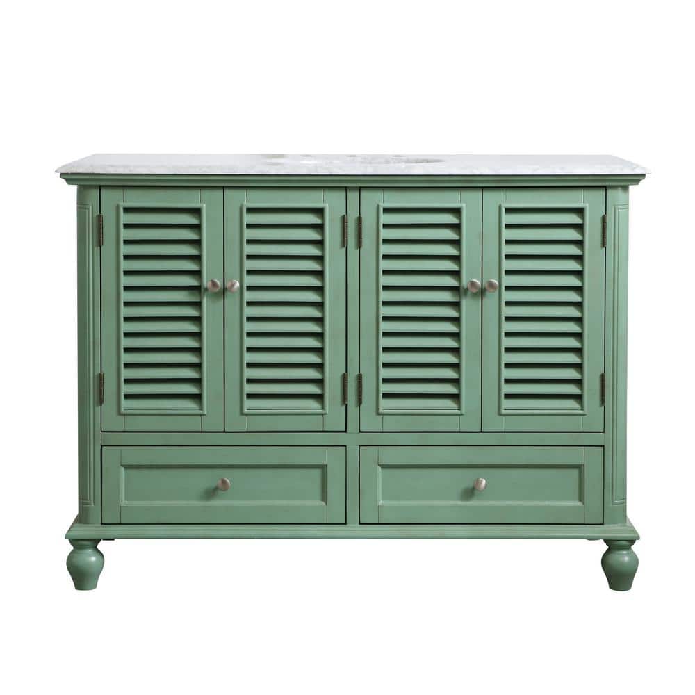Timeless Home 48 in. W x 22 in. D x 35 in. H Single Bathroom Vanity in Vint