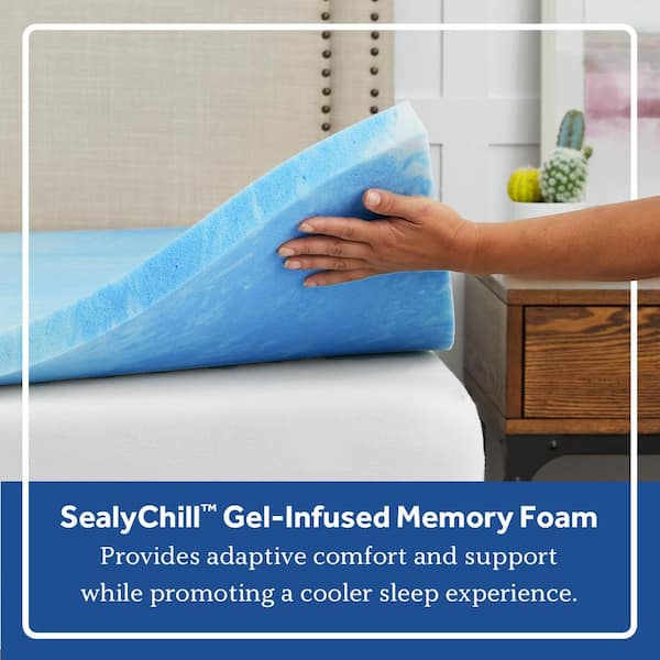 Sealy® 1.5” SealyChill™ Gel Memory Foam Mattress Topper