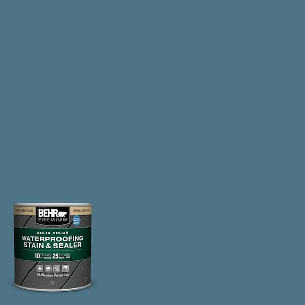 8 oz. #SC-107 Wedgewood Solid Color Waterproofing Exterior Wood Stain and Sealer Sample