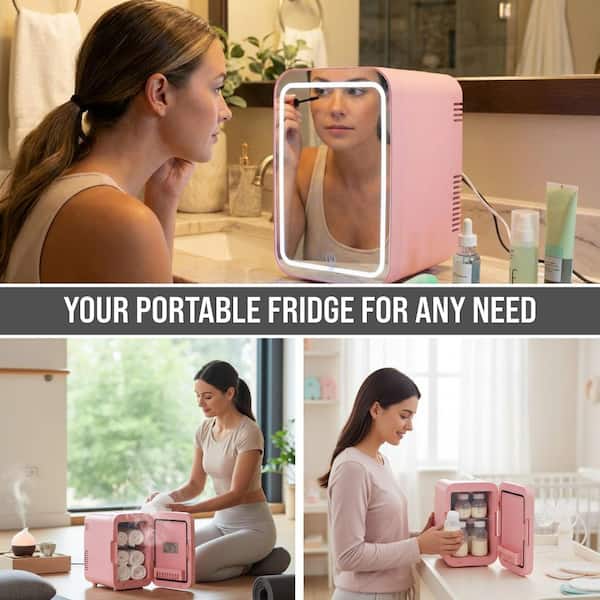 HOME-COMPLETE 8.75 in. 0.15 cu. ft. Portable Beauty Makeup