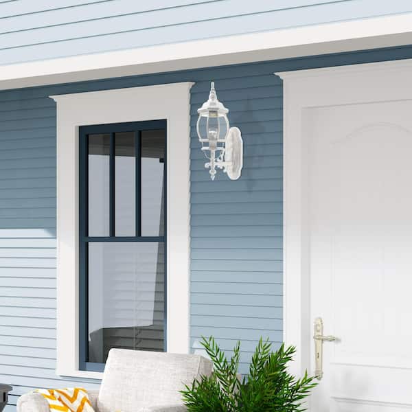 Frontenac 1 Light Textured White Outdoor Wall Sconce