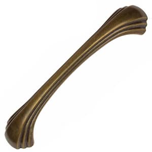 4-9/16 in. Center-to-Center Antique Brass Shell Series Cabinet Pulls (10-Pack)