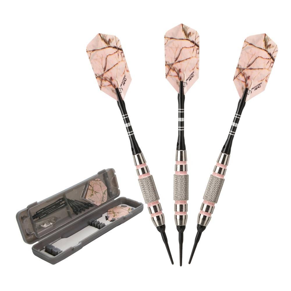 Fat Cat Realtree 16 g Pink Camouflage Soft Tip Dart Set 26-1427 The Depot