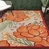 Miraloma Floral Green/Red/Orange Indoor / Outdoor Area Rug Andover Mills Rug Size: Rectangle 7'10 x 10'6