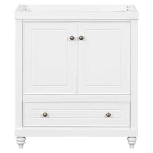 29.5 in. W x 17.7 in. D x 33.9 in. H Bath Vanity Cabinet without Top in White