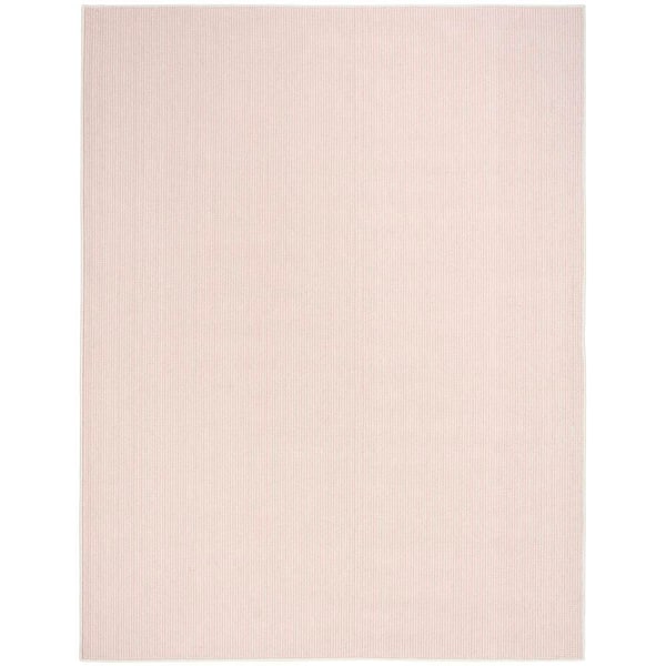 Textured Home Ivory Rose 8 ft. x 10 ft. All-over design Contemporary Area Rug