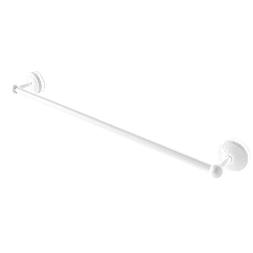 Allied Brass Monte Carlo 30 in. Shower Door Handle Towel Bar in Matte White MC41SM30WHM