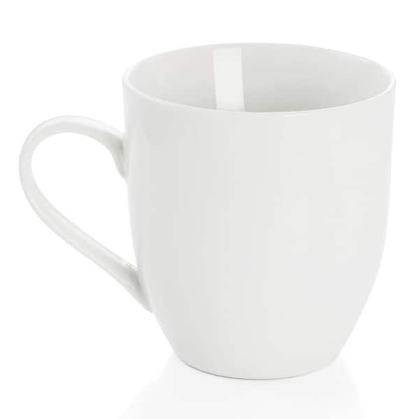OUR TABLE Simple White 6-Piece Fine Ceramic 16.65 oz. Mug Set in White  985120520M - The Home Depot
