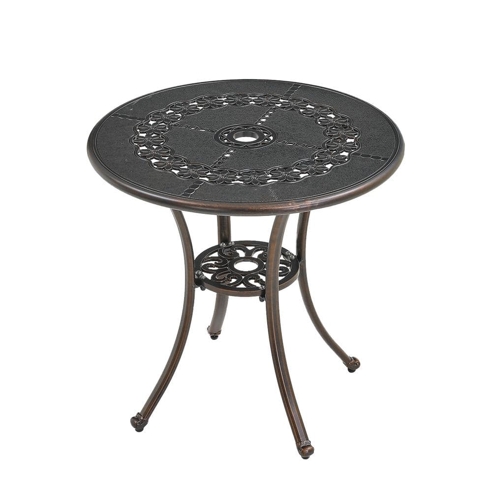 Garden Elements Round Outdoor Patio Bistro Table, Aluminum