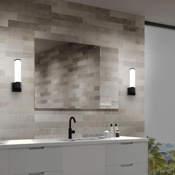 Remi 3.25 in. 1-Light Selectable 3CCT Brushed Nickel LED Wall Sconce and Vanity Light with Frosted Acrylic Shade