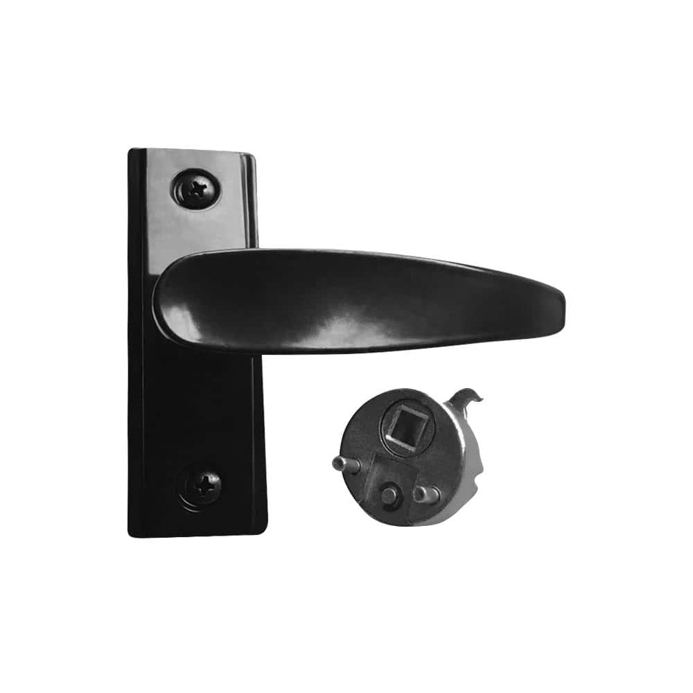 Aluminum Finish Commercial Door Handle Lever with Cam Plug - Right Handed