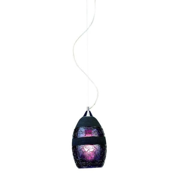 Eurofase Shayna Collection 1-Light Black Hanging Mini Pendant