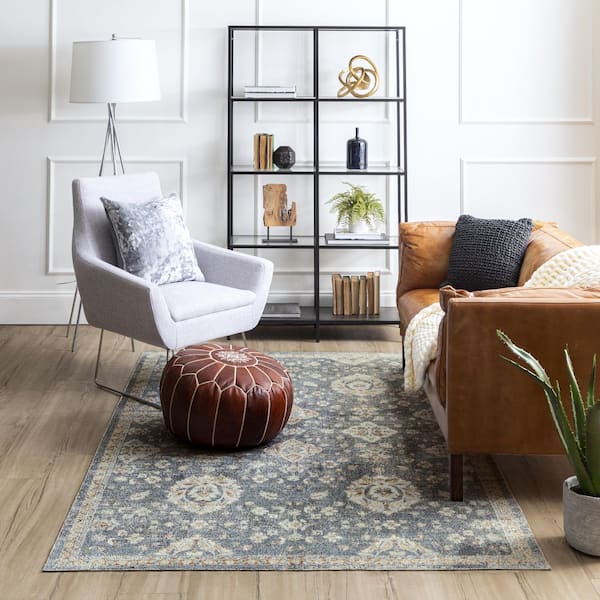 Iphigenia Anthracite 6 ft. x 9 ft. Area Rug