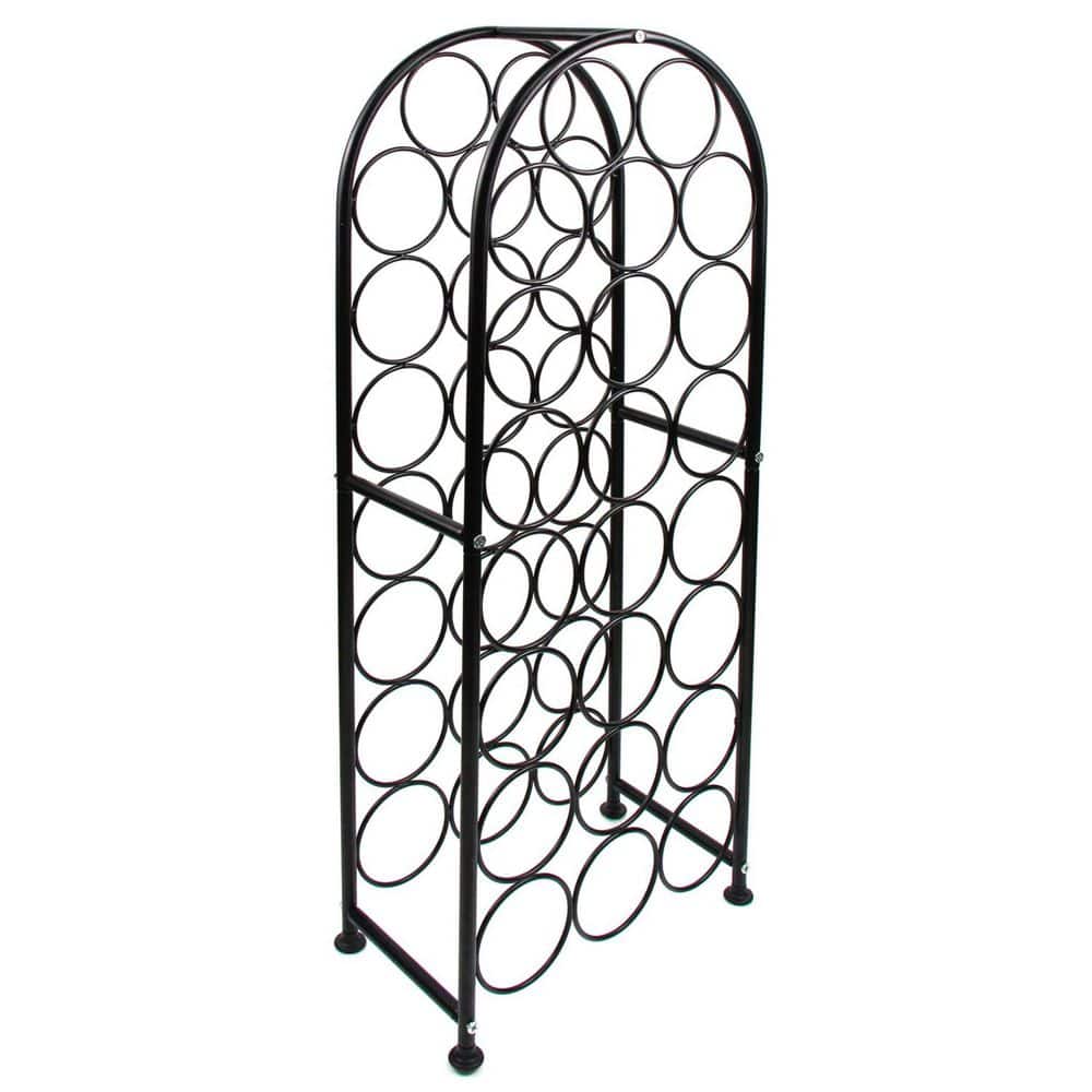 23-Bottle Black Metal Arched Freestanding Floor Wine Rack price history on PriceWatchPro