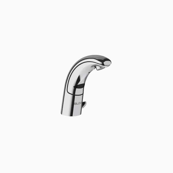 SLOAN Optima Hardwired, Deck-Mounted Single Hole Touchless Bathroom Faucet with Integrated Side Mixer in Polished Chrome