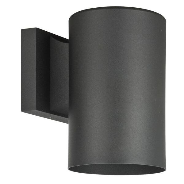 Sunset 1-Light Black Outdoor Wall Lantern Sconce