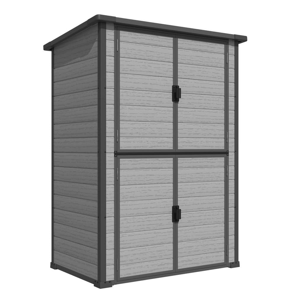 4.25 W ft. x 2.63 D ft. Tall Resin Storage Shed Outdoor Cabinet Waterproof with Adjustable Shelves & Floor price history on PriceWatchPro