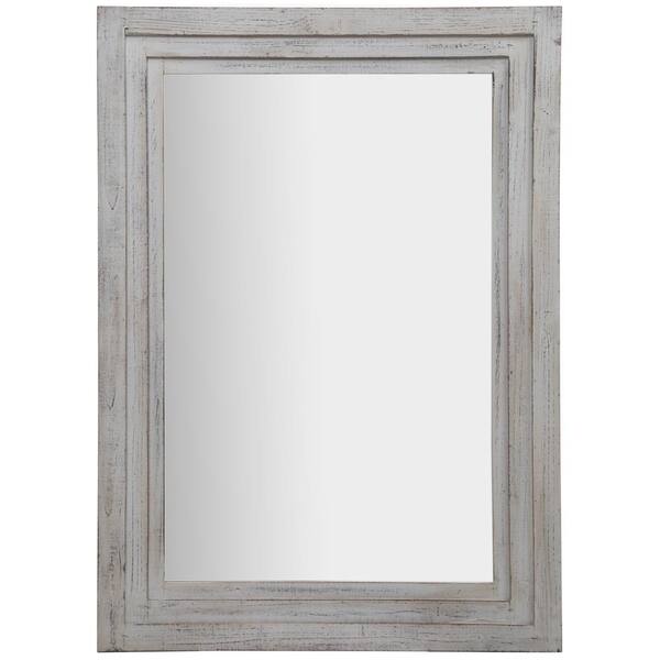 Pinnacle Large Rectangle White Mirror (44 in. H x 31.5 in. W)