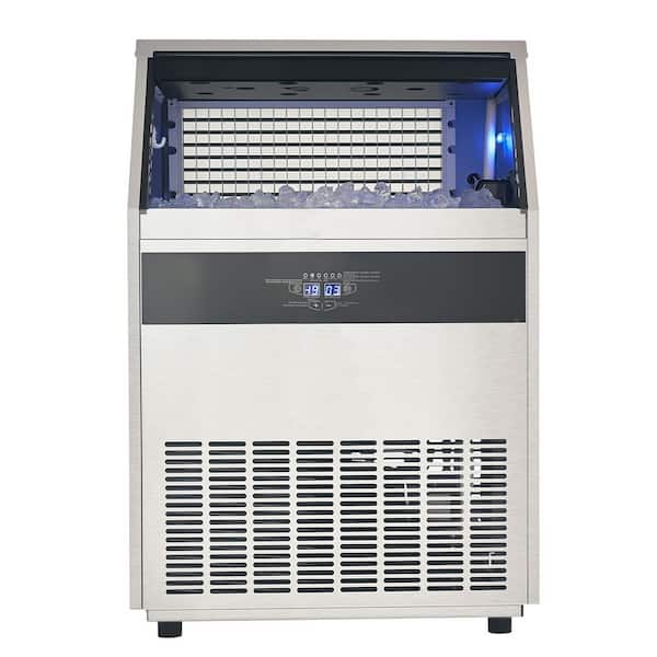 440 lbs. /24H Commercial Ice Maker Machine130 lbs. Storage 25.4 in. W Freestanding Drain Pump 160 Ice Cubes in 15 Mins