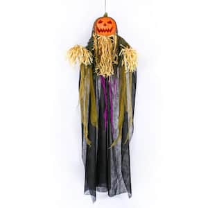 72 in. Hanging Halloween Scarecrow, Sound Activated