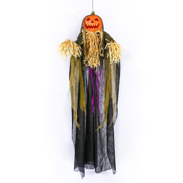 National Tree Company 72 in. Hanging Halloween Scarecrow, Sound ...