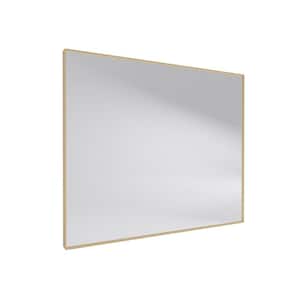 Sight 36 in. W x 30 in. H Rectangular Framed Wall Bathroom Vanity Mirror in Brushed Gold