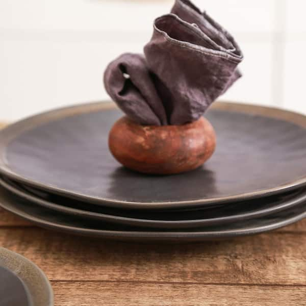 Craft Charcoal Grey Stoneware Dinner Plates, Set of 8 + Reviews