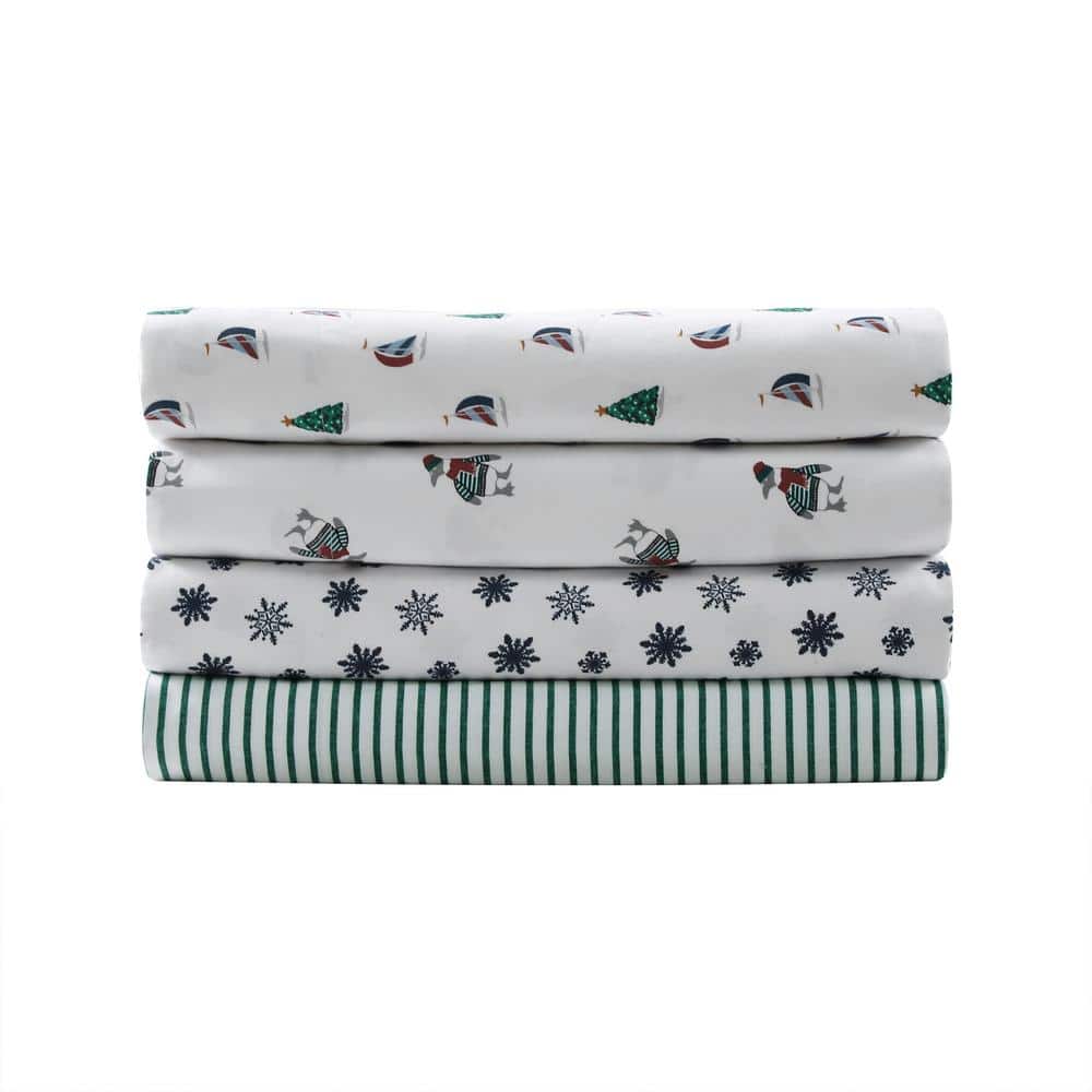 Snow White Twin Flannel Sheet Set with Graphic Detail
