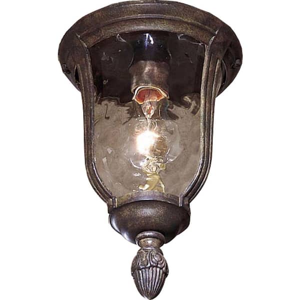Minka Lavery Ardmore Medium 1-Light Green Vintage Rust Outdoor Flush Mount