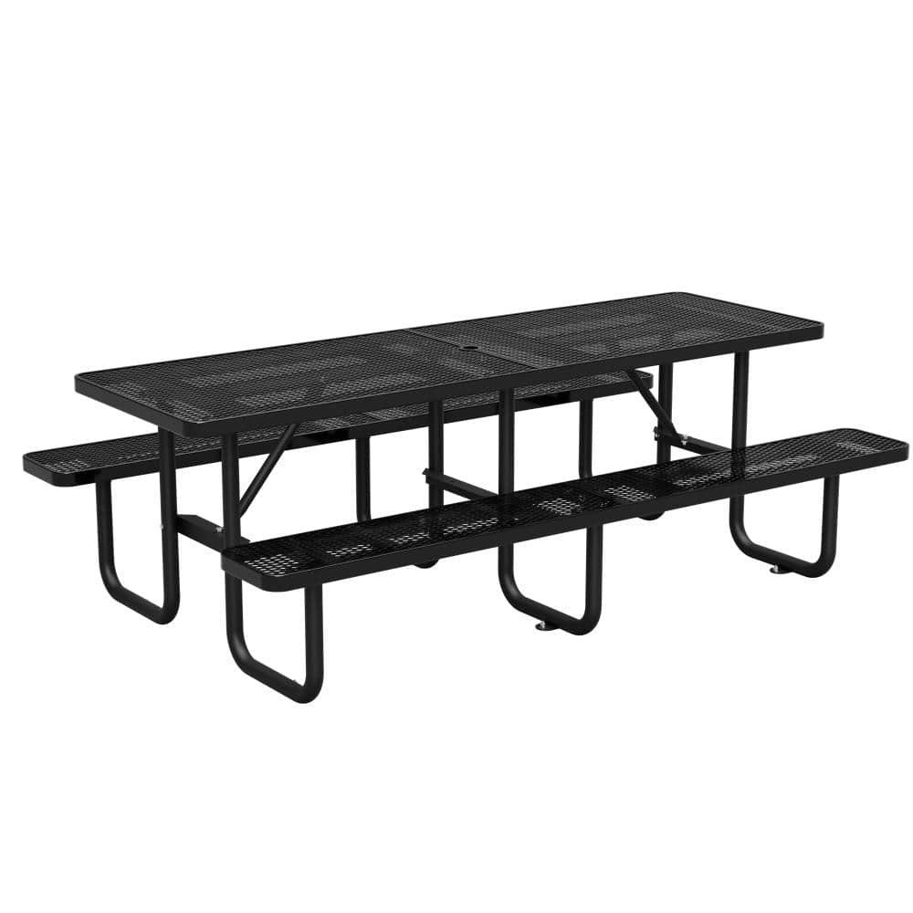 "96"" Heavy Duty Galvanized Steel Picnic Table for 10 Person with Umbrella Hole" price history on PriceWatchPro