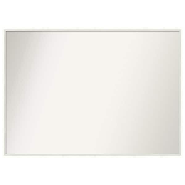 Amanti Art Lucie White 39 in. W x 28 in. H Non-Beveled Wood Bathroom Wall Mirror in White