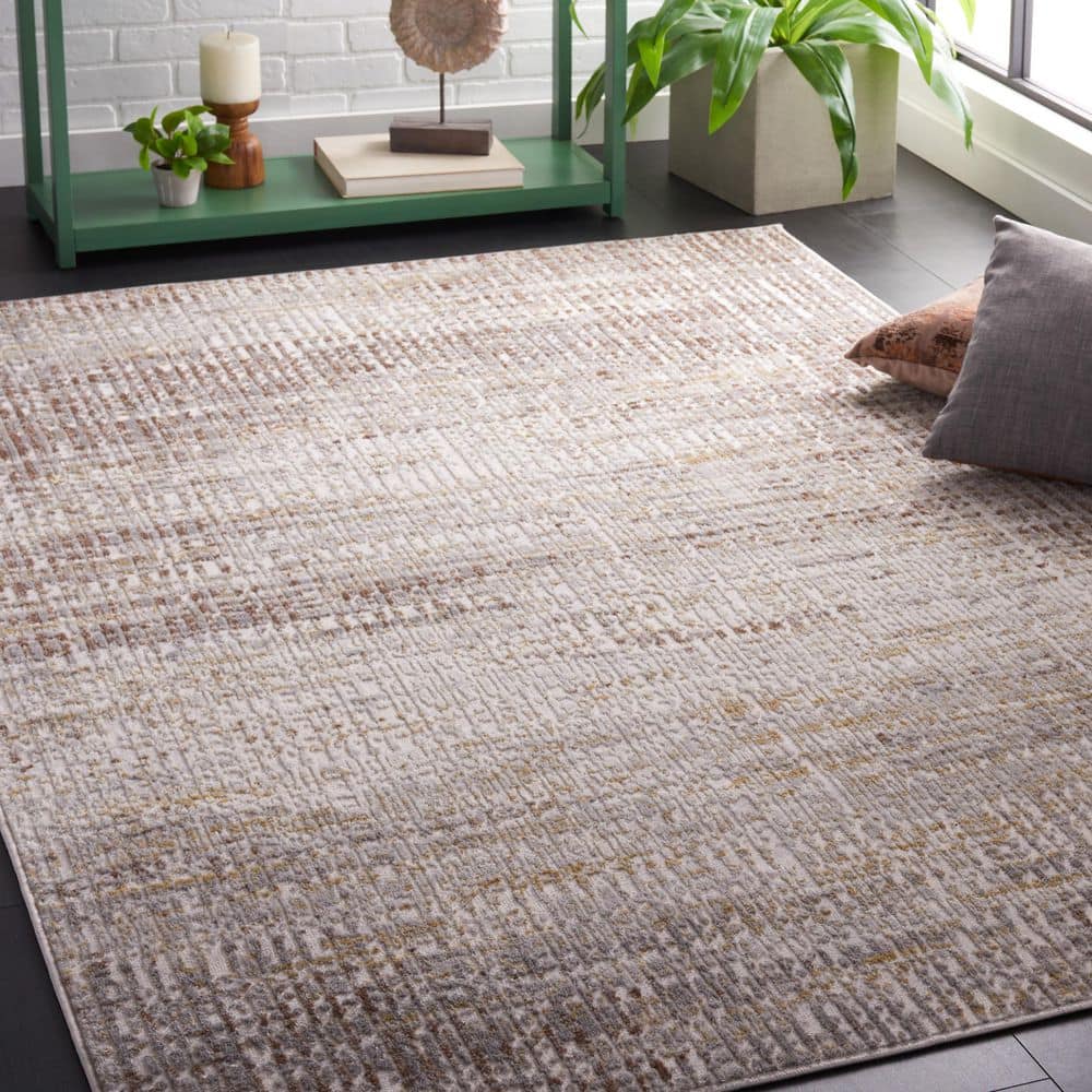 Palma 5 ft. x 8 ft. Beige/Brown Distressed Striped Area Rug price history on PriceWatchPro