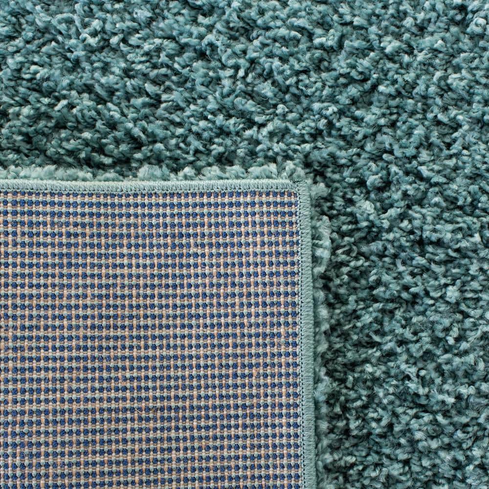 Aqua Bliss 59" Hand-Knotted Easy Care Shag Rug