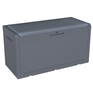 Plastic patio storage online bench