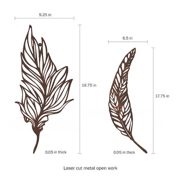 Large Feather Metal Wall Decor – 7055 Inc