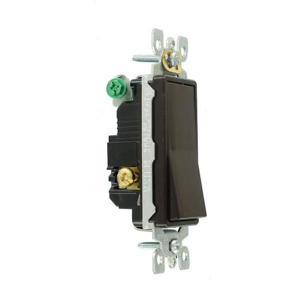 Decora 15 Amp 3-Way Switch, Brown 5603-2DS