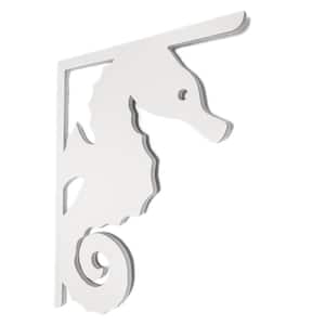 Decorative 16 in. Paintable PVC Seahorse Mailbox or Porch Bracket