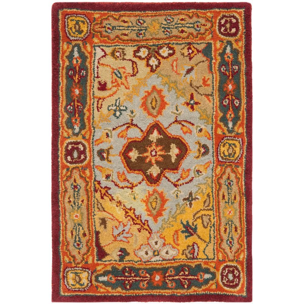 Heritage Multi-Color Hand-Tufted Wool 5' x 8' Area Rug
