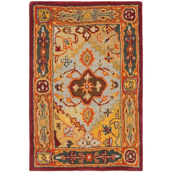 SAFAVIEH Heritage Multi 5 ft. x 8 ft. Floral Border Area Rug