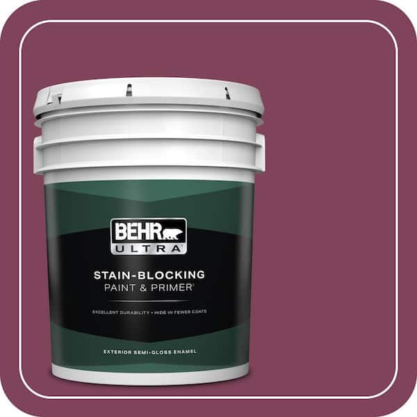 BEHR ULTRA 5 gal. Home Decorators Collection #HDC-WR14-12 Cheerful Wine Semi-Gloss Enamel Exterior Paint & Primer