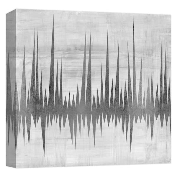 PTM Images Grey Spikes'' Canvas Abstract Wall Art 15 in. x 15 in.