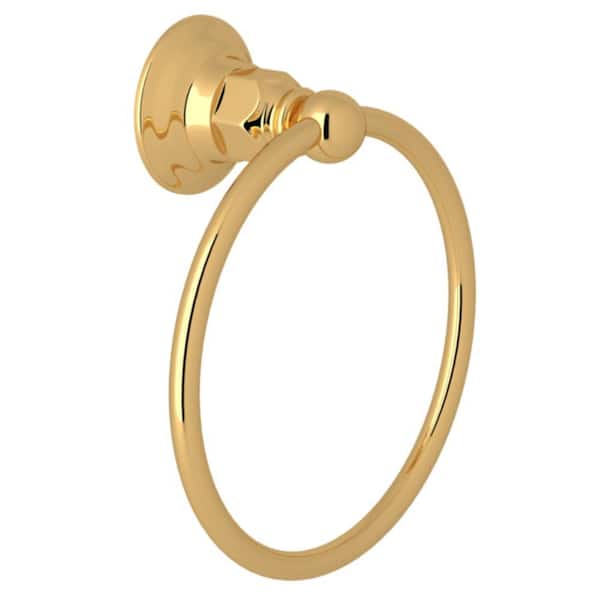 Italian Bath Towel Ring In Italian Brass