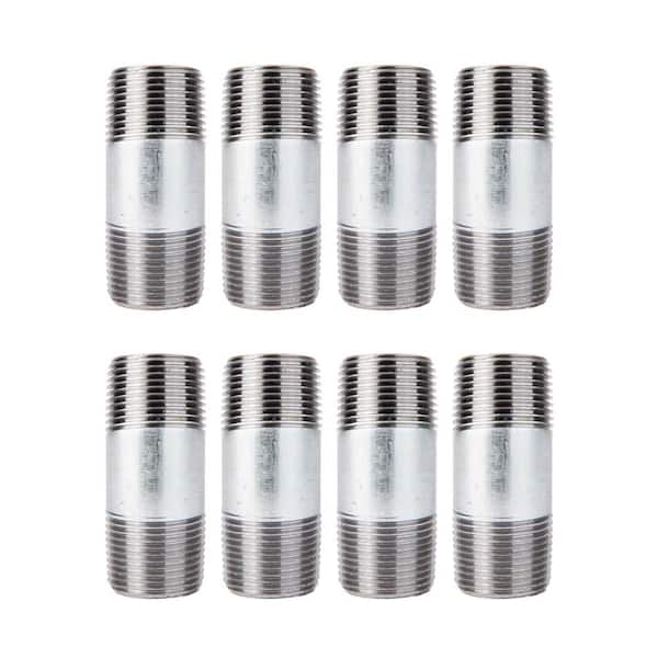 PIPE DECOR 3/4 in. x 2-1/2 in. Galvanized Steel Nipple (8-Pack)