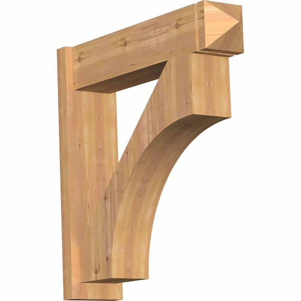 Ekena Millwork 8 in. x 32 in. x 32 in. Western Red Cedar Westlake Arts and Crafts Smooth Outlooker