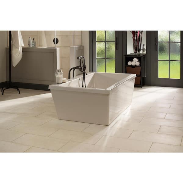 Corinthian White 12 in. x 24 in. Corinthian White Limestone Stone Look Tile (10.0 sq. ft. /Case)