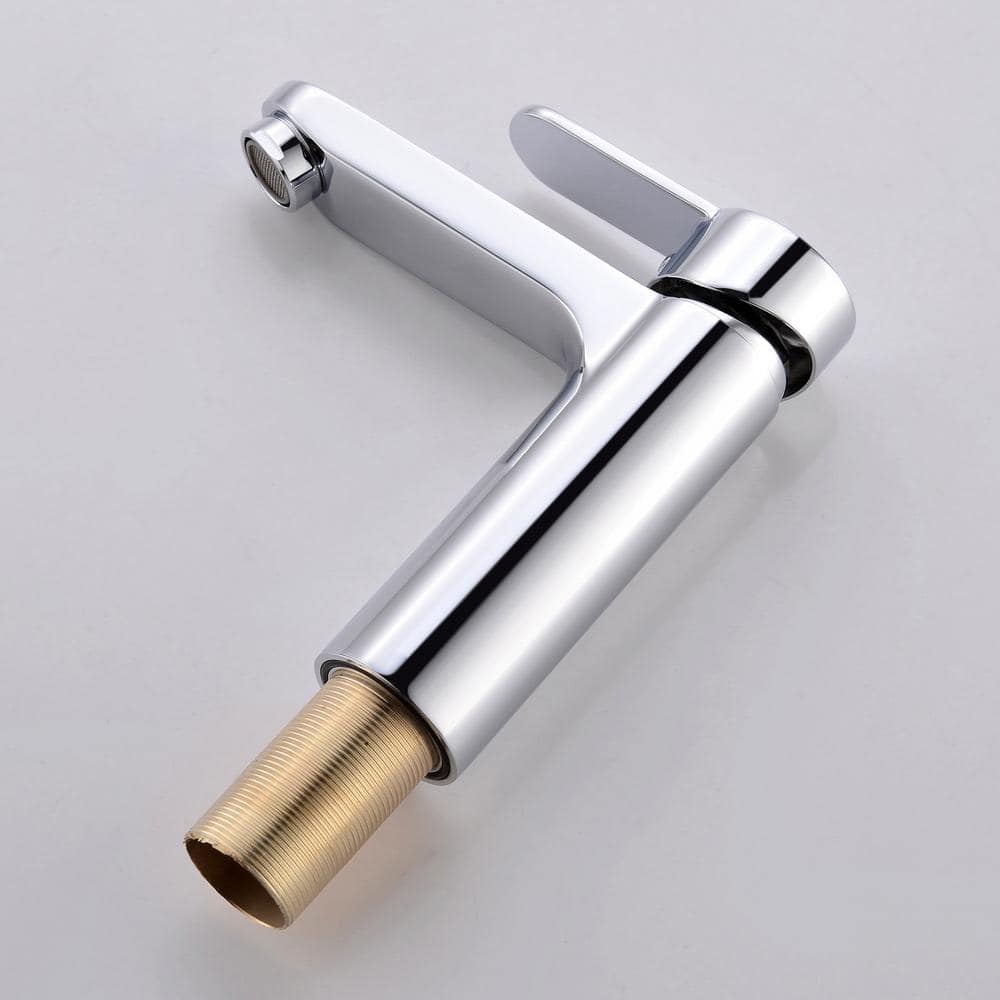 Chrome Single-Handle High Arc Bathroom Faucet