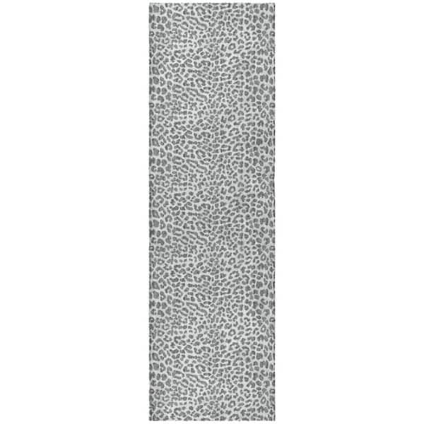 Dream Shag Premium Machine Washable Abstract ADS43 Gray 2 ft. x 7 ft. Runner Rug