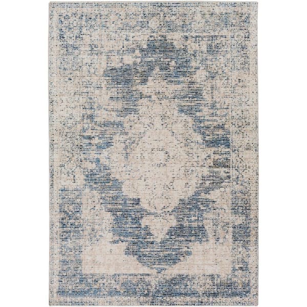 Livabliss Winrey Navy 8 ft. x 10 ft. Indoor Area Rug