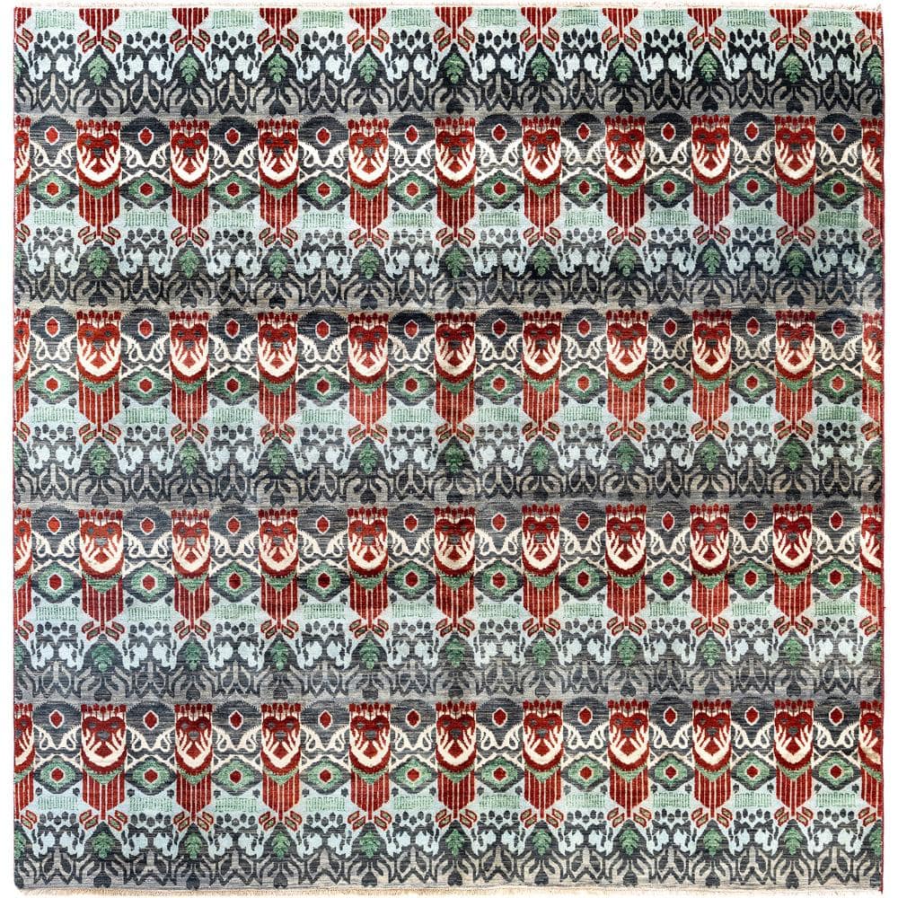 Ikat Red 8 X 10 Hand-Knotted Wool Silk Indoor Area Rug price history on PriceWatchPro