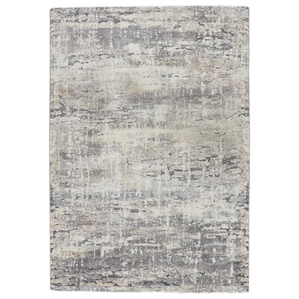 VIBE BY JAIPUR LIVING Benton Gray/Ivory 8 ft. x 10 ft. Abstract Area Rug